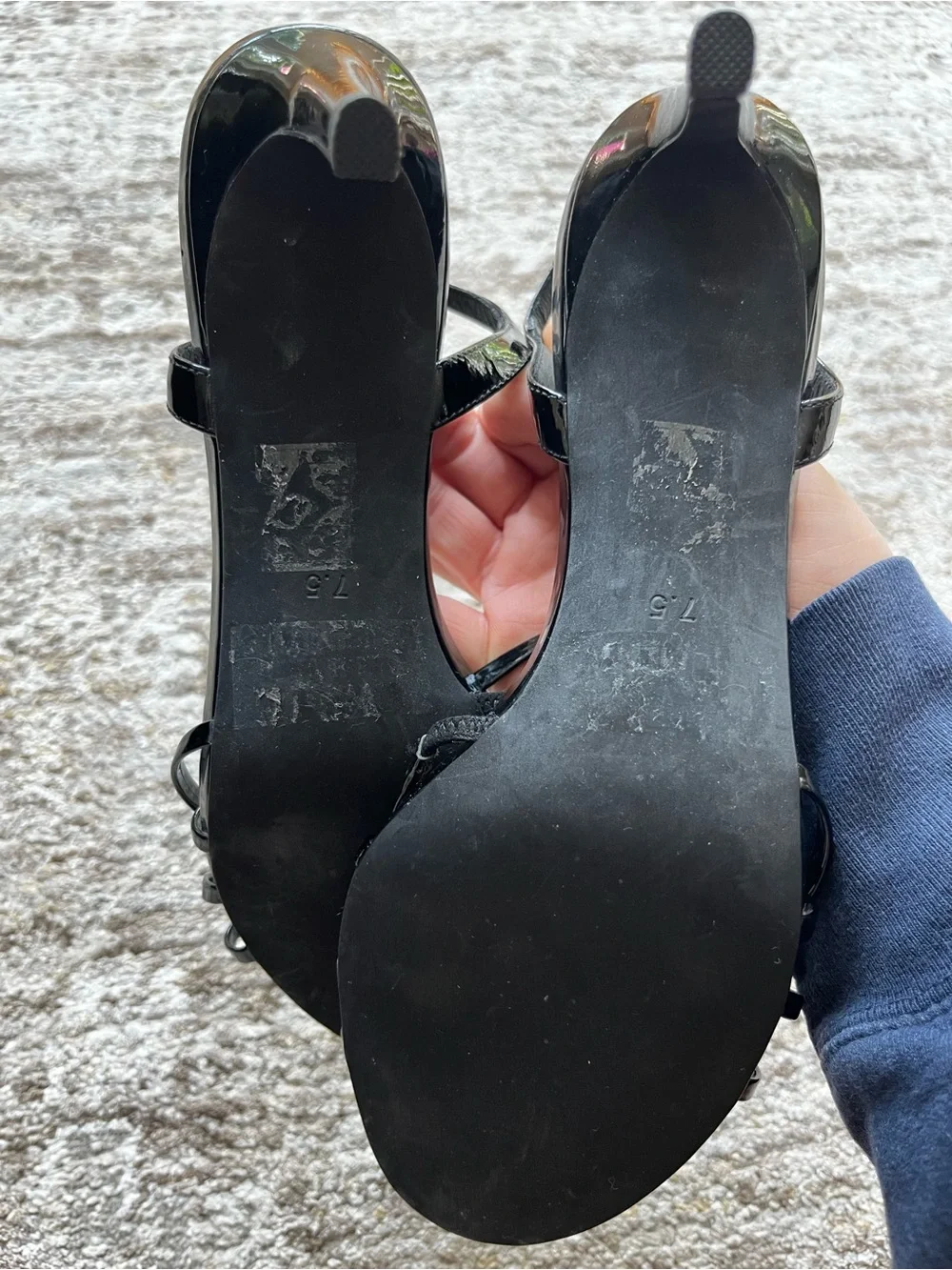 Jeffrey Campbell Black patent strappy High-Heel Sandals